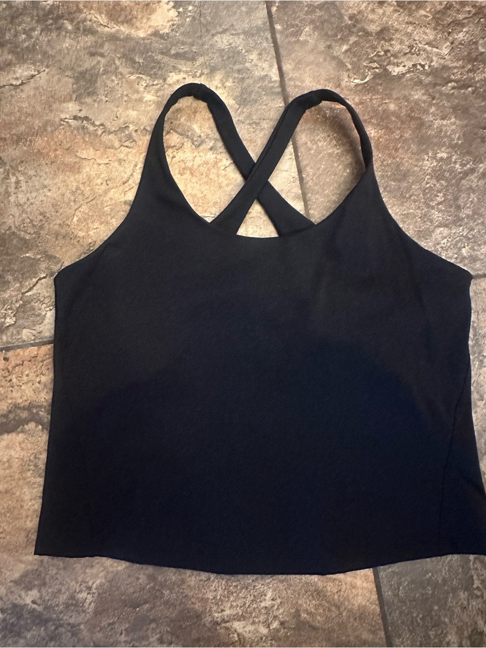 SPANX Black Performance Tank with built in bra